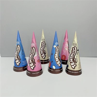 Llewys Côn Hufen Iâ Papur Ar gyfer Siop Bwdin